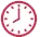 Clock icon red