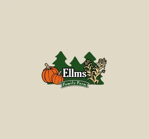 Ellms Family Farm logo on cream background
